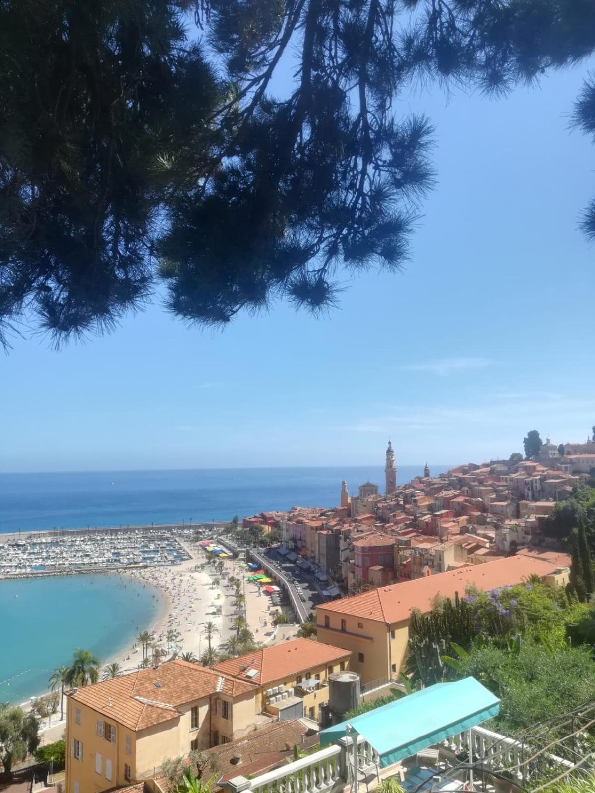 Les Rivages 2P Terrasse Parking Appartement Menton Buitenkant foto