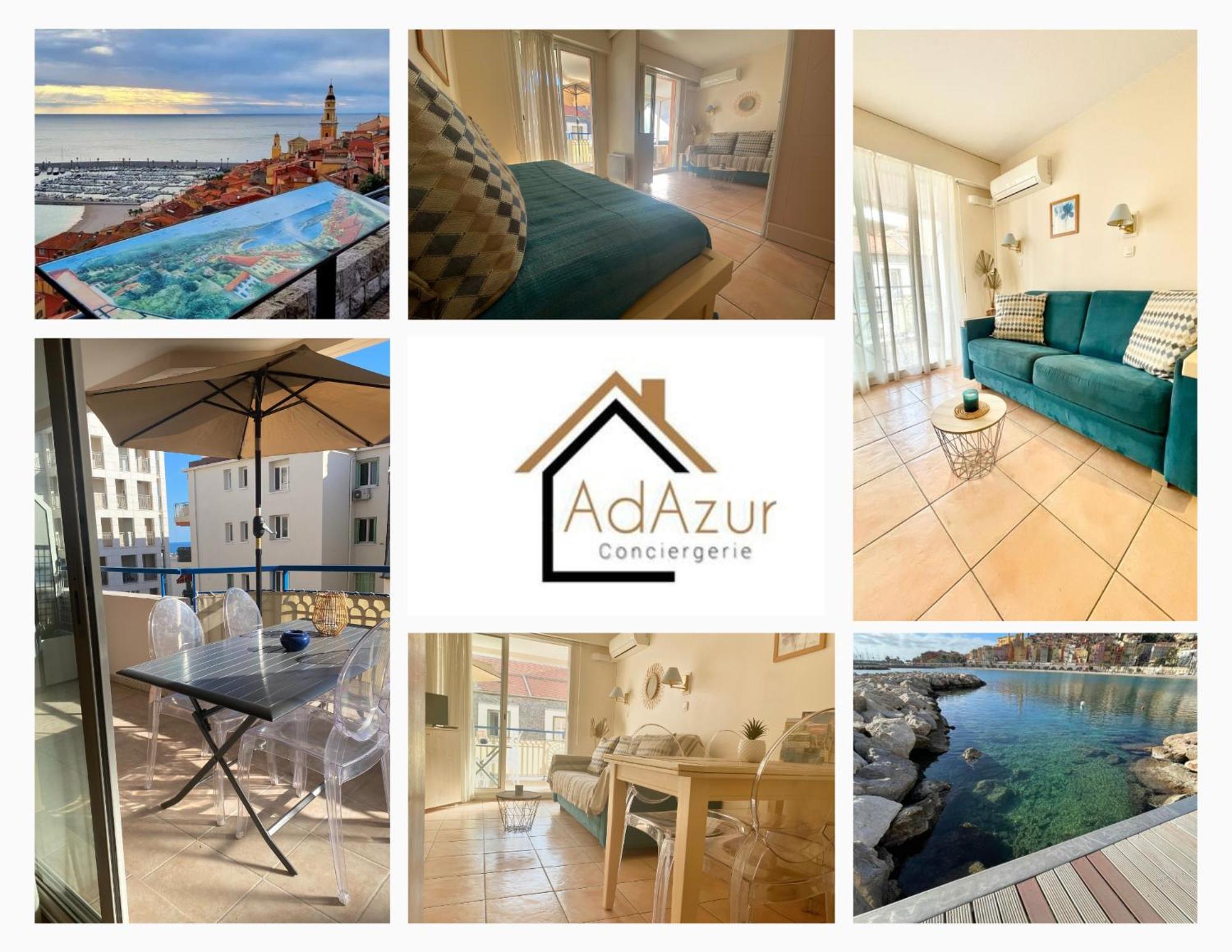 Les Rivages 2P Terrasse Parking Appartement Menton Buitenkant foto